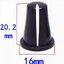 ลูกบิด 16x20mm. D-axis Potentiometer cap 16*20MM plastic knob switch knob encoder cap D-axis handle ลูกบิดโวลุ่ม วอลลุ่ม