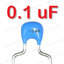0.1uF 50VDC ±10% Ceramic Multilayer Capacitor Pitch 5.0mm for General Use (100nF)
