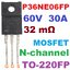 STP36NE06FP N-channel 60V 0.032Ohm 30A TO-220FP STripFET(TM) II Power MOSFET