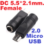 แจ็คแปลง DC 5.5*2.1mm Female เป็น Micro USB Power Connector Adapter