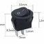สวิตช์ 2ทาง 2ขา สีดำ ไม่มีไฟ ขนาด 15mm KCD1-204 บนกลมล่างเหลี่ยม Diameter 15 mm 2PIN Black color MINI ROUND Push Button rocker Switch ON/OFF power switches 3A/250V 6A/125V สวิทช์กระดก