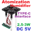 โมดูลสร้างไอน้ำ สร้างหมอก พร้องแท่งดูดซับน้ำครบชุด DC5V Unswitched Four Spray Humidifier Module Atomization Control DIY Ultrasonic Nebulizer TYPE-C Interface