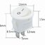 สวิตช์ 2 ทาง 2 ขา สีขาว ไม่มีไฟ ขนาด 15mm บนกลมล่างเหลี่ยม Diameter 15 mm 2PIN white color MINI ROUND Push Button rocker Switch ON/OFF power switches 3A/250V 6A/125V สวิทช์กระดก