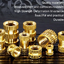 น็อตฝัง M4*5*5.5 mm. Brass Hot Melt Insert Nuts หัวน็อตแบบฝัง M4x5x5.5mm. ทองเหลือง molded Copper nut copper inlaid embedded