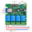 Tuya smart wifi access control relay inching self-locking interlocking module remote control switch AC 85-250V,Micro USB 5V input.
