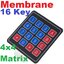 4x4 Matrix Array 16 Key Membrane Switch Keypad Keyboard 4*4 เมทริกซ์คีย์บอร์ด ด้านหลังเป็นสติกเกอร์แปะติดได้