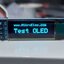 0.91 inch OLED สีน้ำเงิน LCD display module IIC i2C 128x32 Pixel LCD blue color display device compatible with 3.3v-5V SSD1306