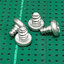 สกรูสแตนเลส ปลายตัด M3x8 mm.หัวกลมแฉก สีขาว stainless steel 304 round head flat tail self-tapping screw cross groove M3*8mm. เกลียวปล่อย