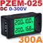 PZEM-025 DC 0-300v 300A Shunt Bidirectional Battery Tester DC Digital Green LCD Ammeter Voltmeter Power Kwh Voltage Meter