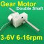 มอเตอร์เกียร์ แกนคู่ Gear Motor DC 3V 6V 6rpm-16rpm Double Shaft Mini Electric Motor Reducer Double shaft 300 gear motor Micro DC motor Silent มอเตอร์ทดรอบ