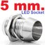 5mm. LED Socket Holder Clip Bezel Lamp Base Metal Copper Mount Panel Cup Case กระบอก ปลอก โลหะ LED 5mm