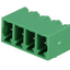 15EDG 3.5-4P Plug-in Terminal Block 4 pin Sealed straight pin socket Male 300V 8A Pitch 3.5mm Wire Range 26-16AWG ตัวผู้