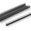 ก้างปลา สีดำ 40Pin 2.54mm Reverse Single Row Curved Pin Header Right angle Connector Strip Curved Needle For Arduino แบบงอ 90 องศา