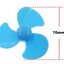 Blue Mini 70 มม. 3-Blade Plastic Propellers with 1.95 mm Hole for Toys Model
