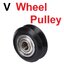 Openbuilds Plastic wheel POM V wheel (with bearing) Bore 5 mm. Passive Round wheel Idler Pulley Gear perlin wheel & V type groove passive for V-slot C-beam