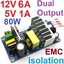 supply dual output 12V 6A and 5V 1A 80W Input 90-240Vac isolation module with EMC built-in isolation low ripple AC-DC switching power supply power module สวิตชิ่ง พาวเวอร์ซัพพลาย