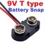 ขั้วถ่าน 9V รางถ่าน 9V สายไฟออกตรงกลาง T type 9V Battery Snap Connector clip Lead Wires holder Line length 15cm