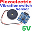 เซนเซอร์ตรวจจับความสั่น Vibration sensor piezoelectric piece knocking vibration switch module