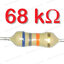 68K 1/4W 5% ตัวต้านทาน แพ็คละ 100 ตัว Carbon Film Fixed Resistor