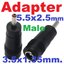 DC 5.5x2.5mm male to DC3.5x1.35mm adapter