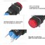 สวิทช์กดติดปล่อยดับ 16มม.มีไฟ LED สีแดง RED Round 16mm NO/NC 250V Self-Reset with LED light 220V Push Button Switch BEM-LA16-11D-Y-R
