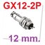 ปลั๊กเหล็ก GX12-2P 12mm Male & Female Connectors Socket Aviation Plug Aerial Plugs Sockets ปลั๊กโลหะ