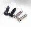 สกรูเกลียวปล่อยขนาด 2มม ยาว 5 มม. หัวกลมแฉก สีดำ round head tapping screws 2mm. M2x5 Black color length 5mm. แพ็คละ 100 ตัว