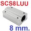 SCS8LUU 8mm Linear Ball Bearing Block axis guide rail bearing seat bearing slider