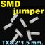 SMD jumper TX8.2*1.5 mm. White color high current PCB jumper circuit board