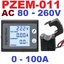 PZEM-011 AC 220V 100A Single Phase Digital Electric Saver Power Meter Watt meter Khw Energy Meter with CT Split