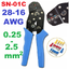 คีมย้ำสายไฟ Crimping Plier SN-01C AWG28-16 (0.25-2.5 sq.mm.) for Non- Insuated Terminal and butt connectors ขั้วไฟฟ้า Clamp
