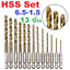 ชุดดอกสว่านโรตารี่ เจาะเหล็ก Hex Shank Drill Bit, Hex Shank Titanium Drill Bit Set High Speed Steel