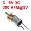 3-6V 300 rpm DC Mini Micro N20 Gear Motor Full Metal Gearbox Large Torque