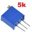 Trimpot 5k ปรับหมุนได้ 25 รอบ 3296W 25 Turn 0.5w potentiometer adjustable resistance