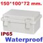 กล่องพลาสติกกันน้ำ 150*100*72 mm. เนื้อหนาแข็งแรงทนทาน Flip-top waterproof box Buckle style ABS new material waterproof IP65 plastic electrical junction box control panel box กล่องกันน้ำ
