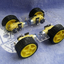 ตัวถังรถ 4 ล้อ อะคริลิคใส Smart car chassis 4WD 4 wheels car bottom plate the clear acrylic โครงรถ