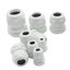 เคเบิ้ลแกลน PG9 สีขาว กันน้ำ ใช้กับสายไฟขนาด 4 - 8 mm. Cable Gland Waterproof Nylon Plastic Cable Gland Connector