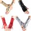 ถุงมือแบบเปิดนิ้ว ผ้ามันเงาเล่นแสง ถุงมือดรัมเมเยอร์ มีสีแดง สีดำ สีเงิน สีทอง