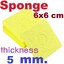 ฟองน้ำเช็คหัวแร้ง 6x6 cm หนา 5มม. แผ่นสีเหลือง Welding Cleaning Sponge Pads Tool ฟองน้ำทําความสะอาดหัวแร้ง