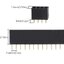 Pin Header Female 1x16 Pin Single Row Pitch 2.54mm High 8.5 mm. Straight pin