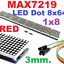 LED Matrix Driver MAX7219 IC Driver Module + LED 3mm Dot Matrix 8 ชุด 8x64 dot สีแดง