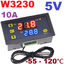 เครื่องควบคุมอุณหภูมิ W3230 Mini Digital Temperature Controller 5Vdc Thermostat Regulator Heating Cooling Control Thermo regulator With Sensor