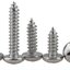 สกรูสแตนเลส 3x10 มม.หัวกลมแฉก สีขาว M3x10 mm. stainless steel 304 round head flat tail self-tapping screw cross groove M3*10mm.