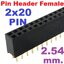 Pin Header Female 2X20 Pin Double row Straight Pitch 2.54 mm. High 8.5 mm. Straight Pitch Strip Connector 40Pin Breakable ตัวเมีย 40ขา สูง 8มม.