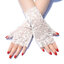 ถุงมือลายลูกไม้สีขาว แบบเปิดปลายนิ้ว แนะนำผู้ใหญ่