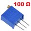 Trimpot 100 โอห์ม ปรับหมุนได้ 25 รอบ 3296W 100Ω 25 Turn 0.5w potentiometer adjustable resistance 100R