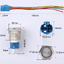 สวิตช์กันน้ำ กดติดปล่อยดับ สแตนเลส แป้นเรียบ ฺBlue LED 24V self-reset 16 mm Push Button Switch, IP66 Waterproof 250/5A Metal On-Off Switch Momentary Switch Explosion-proof สวิทช์