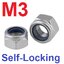 หัวน๊อตสแตนเลส กันคลาย กันหลวม ขนาด M3 สำหรับสรูเกลียวมิล 3 mm. DIN985 M3 Stainless Steel 304 Nylon Self-locking Hex Nuts Locking Slip Lock Nut หัวน็อตล็อค หัวน็อตล็อคกันคลาย