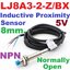 LJ8A3-2-Z/BX Inductive Proximity Sensor NPN DC 5V เซนเซอร์ตรวจจับโลหะระยะสูงสุด 2mm