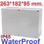 กล่องพลาสติกกันน้ำ F6 ขนาด 263*182*95 mm. เนื้อหนาแข็งแรงทนทาน ABS new material high end F-type waterproof IP65 plastic electrical junction box control panel box กล่องกันน้ำ